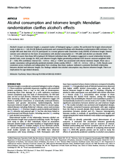 Alcohol consumption and telomere length